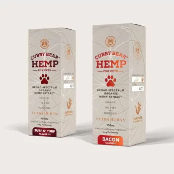 The Ultra Human Cubby Bear Hemp packaging