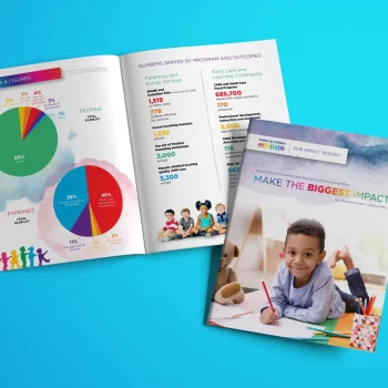 Graphic and Web Design Portfolio page at 2Shea Creative - Action for Children marketing 4