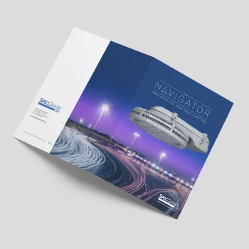 Roadway Lighting brochure showing front and back cover