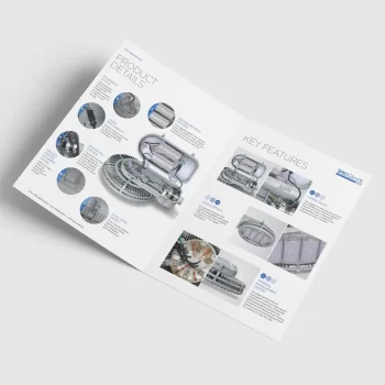 Inside spread of Roadway Lighting brochure